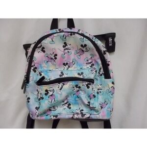 Disney Mickey Mouse Mini Backpack Pastel Tie Dye All Over Print Kids Bag